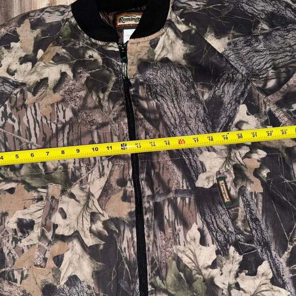 Vintage 90s Remington Camo Insulated Bomber Jacket Men's Size Large - Picture 7 of 10